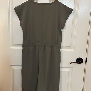 Talbots Green Sheath Dress with Bateau Neckline